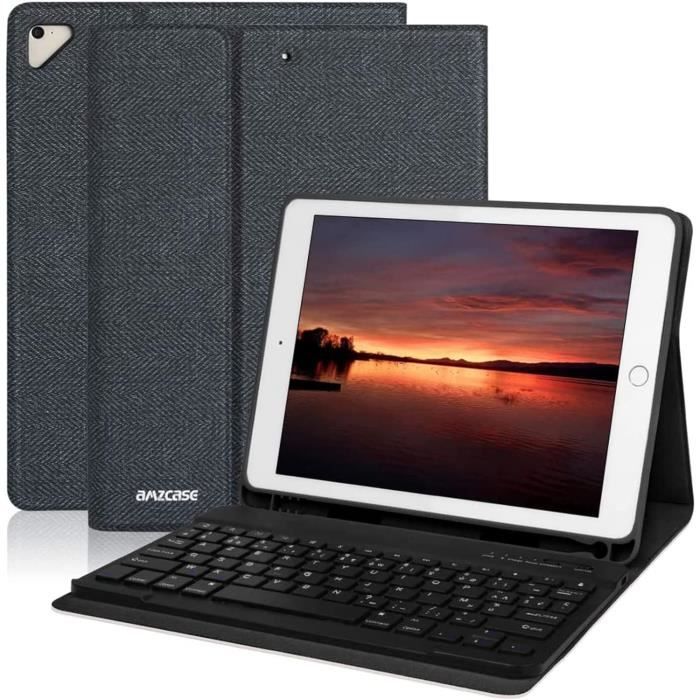 VAGHVEO Custodia per iPad 9.7 Pollici 2018/2017, iPad Air 1/2 Cover, Ultra Sottile Custodia Protettiva con Auto Sonno/Sveglia la Funzione, Morbida e Flessibile TPU Silicone Smart Case, Blu Marino