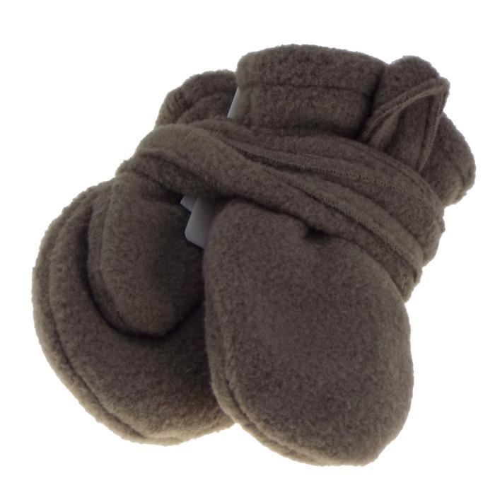 1 Paire De Moufle Polaire Bebe Mixte Double Marron Avec Cordelette 0 12 Mois 100 Polyester Marron Cdiscount Pret A Porter