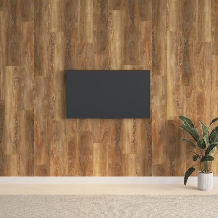 VidaXL Panneaux muraux Aspect bois Marron PVC 2,06 m² 351819
