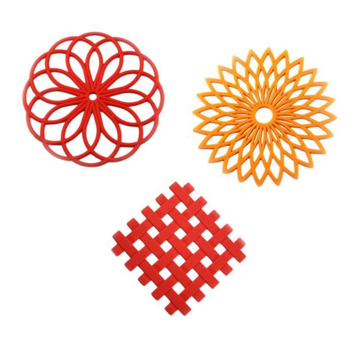 OUNONA Tapis Rond Silicone Pour Plats Chauds Et Casseroles