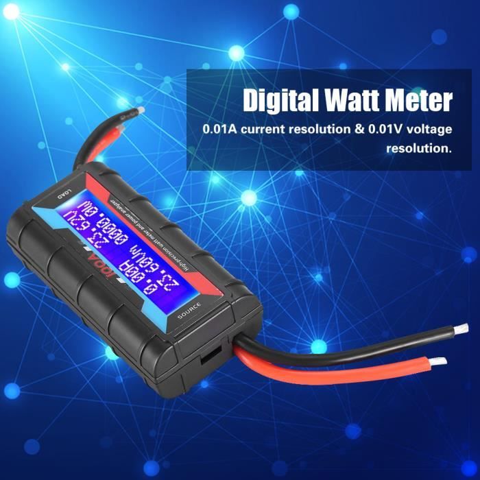 Compteur de batterie Analyseur de puissance batterie wattmètre tension