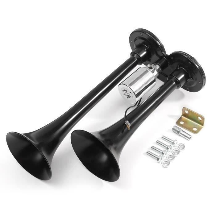 Air Horn 12V 150dB Corne à Air Super Bruyante Avec Compresseur - Klaxon Voiture Camion Bateau 45cm