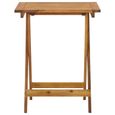 Table Pliante - Table de Jardin - Table Exterieur - Table à dîner 60x60x75 cm Bois d'acacia solide-1
