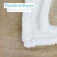Couverture polaire - MONSIEUR BEBE - Dimension 75 x 100 cm - Flanelle et sherpa ultra doux - Beige-1