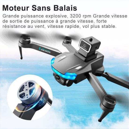 Drone Caméra 4K - SWAPY - Moteur Sans Balais - Vol Facile - 40 Min De