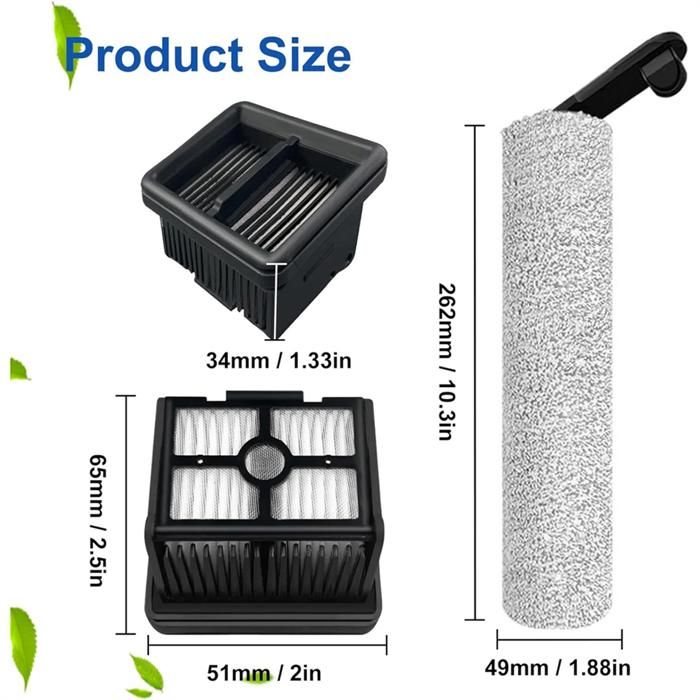 Pour H12 Pro / H12 Plus/H12 Core Brosse à Rouleau Souple PièCes de Pour H12 Pro / H12 Plus/H12 Core Brosse à Rouleau Souple PièCes de