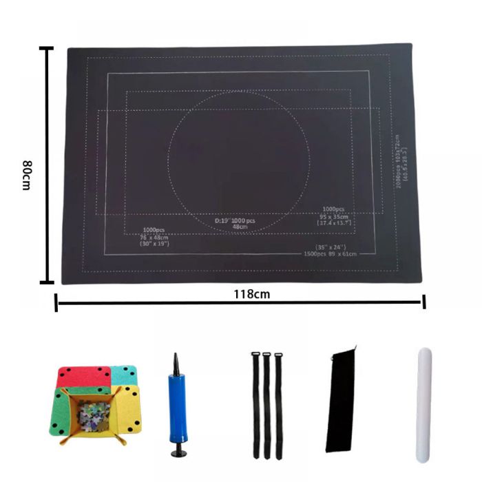 Tapis Rangement Puzzle 2000 Pièces Feutre Tapis Puzzle Rouleau 2000 Pièces - Feutre Portable Avec Accessoires Rangement Accessoires Puzzle
