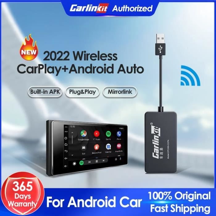 Carlinkit – Dongle USB sans fil CarPlay, boîte automatique Android