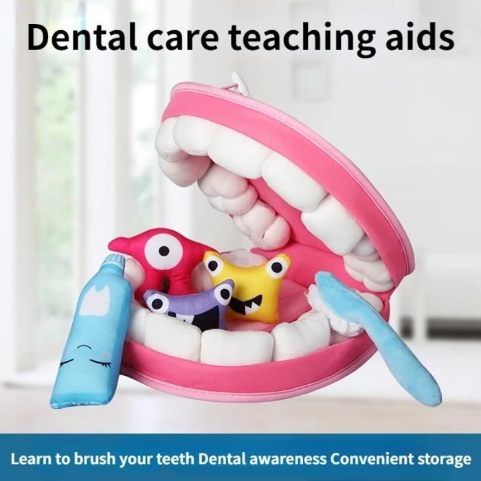 Jouet à dents - Ensemble de bactéries en peluche pour bébé, jouet  Montessori pour apprendre à se brosser les - Cdiscount Jeux - Jouets
