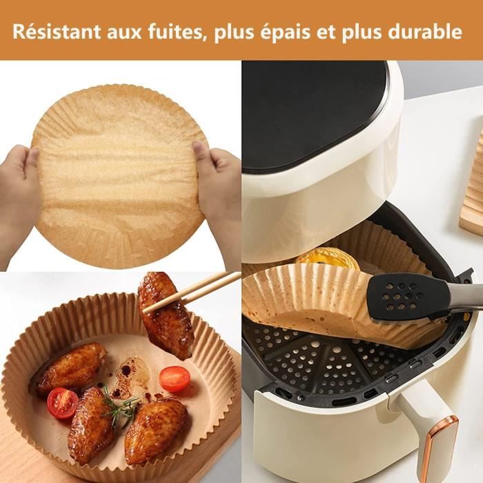 FRITTI Papier Cuisson Air Fryer - 150 Pièces, Extra Épais, Pour Air Fryer 2-5L - Accessoires Air