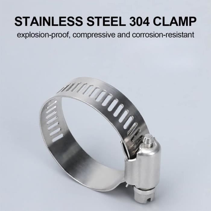 Collier De Serrage Réglable Pratique En Acier Inoxydable, Collier De