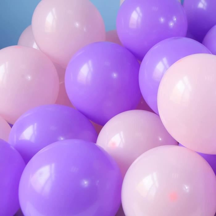Ballons Anniversaire Violet Clair, 50 Pièces - 12 30 Cm - Latex Naturel  Biodégradable, Ballon Gonflable Hélium