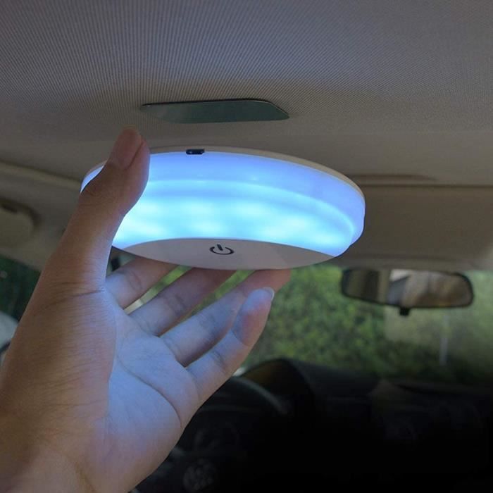 Plafonnier de Voiture LED Auto Lampe de Toit Voiture Sans Fil Rechargeable  Avec Sucer Magnétique pour Voiture Universelle (Lumi A535 - Cdiscount Maison