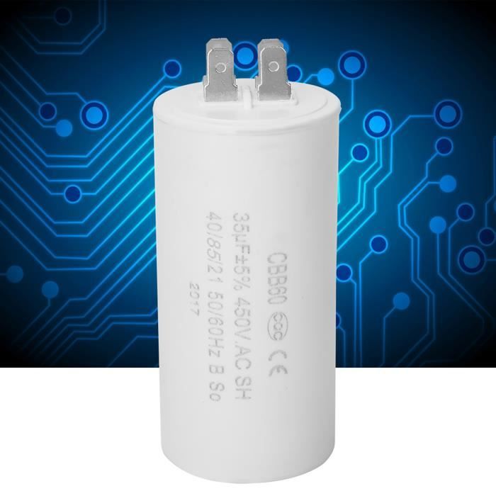 Condensateur Moteur CBB60 6µF 450V - Démarrage Permanent Pour Moteurs électriques