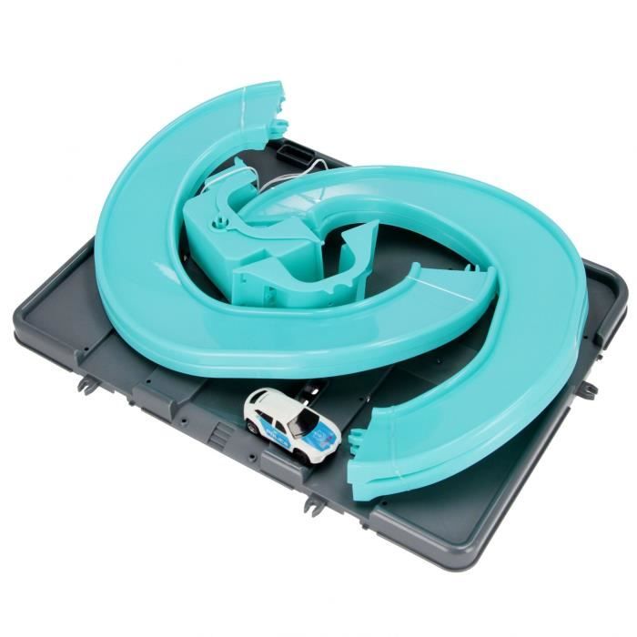 Coffret Parking De Police 40 Pièces – Garage Portable Avec Voiture, Rampes, Accessoires, Dès 3 Ans, Valise De Transport