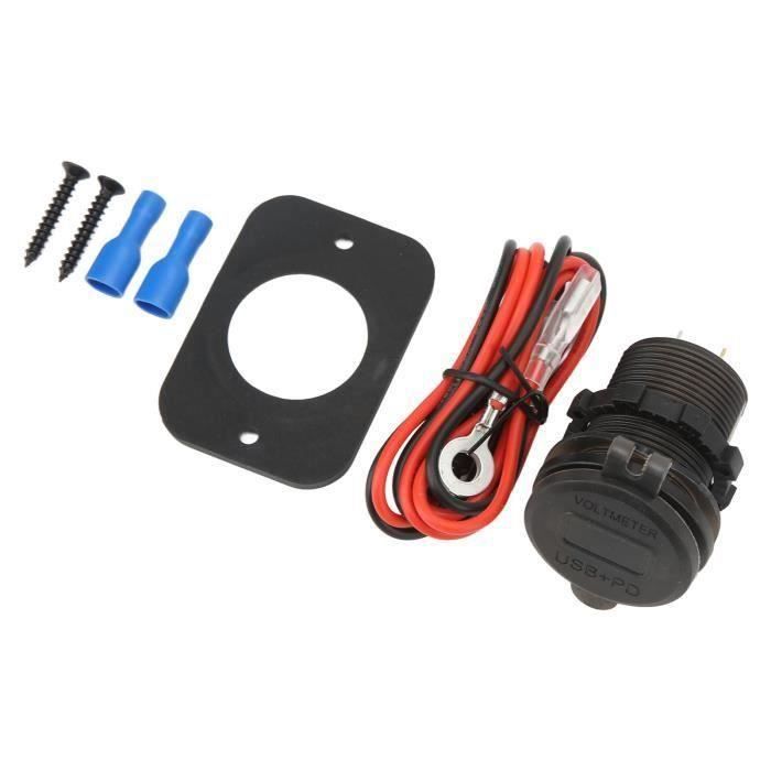 ADAPTATEUR DE PRISE SAE vers USB étanche pour moto, chargeur, fusible