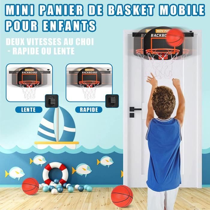 AOKESI Mini panier de basket et balles d'intérieur 17,8 x 14'' - Panier de  basket pour ensemble de porte - Mini jeu de basket intérieur pour enfants