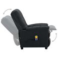 1506MAISON BEST•Fauteuil électrique de massage,Mode sofa Scandinave Fauteuil relax Fauteuil TVinclinable électrique Gris foncé Tissu-2