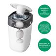 TOMMEE TIPPEE Poubelle à couches Twist & Click, Starter Pack, Blanc,  + 6 recharges-2