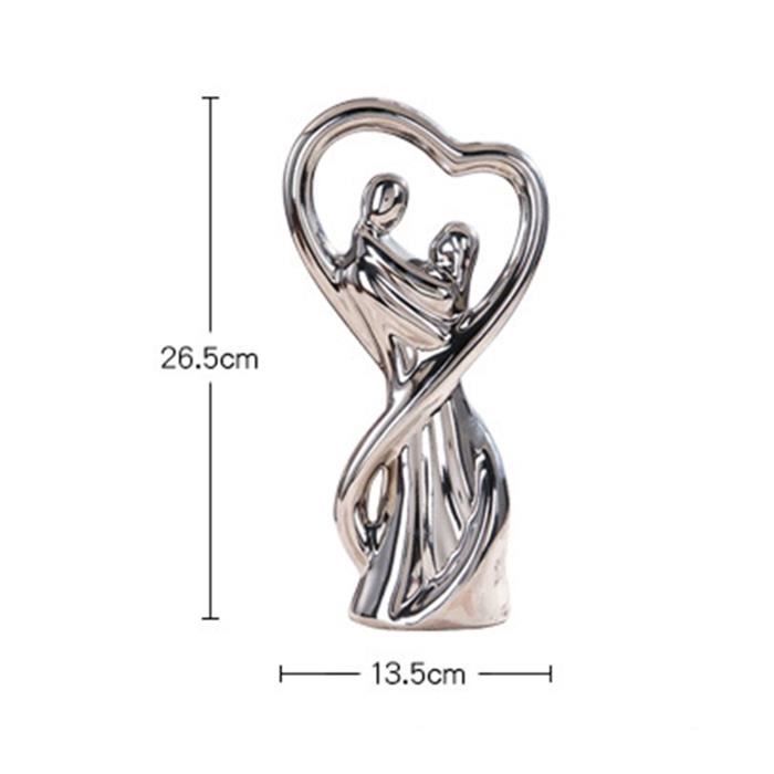 Statue Doigts D'Amour Kityemo - Décoration Romantique En Résine Dorée Pour Maison