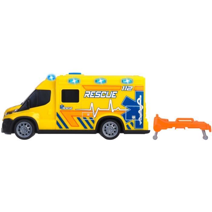 Jouet Ambulance SPYMINNPOO 1:32 Alliage - Voiture Lumineuse Et Sonore Rouge