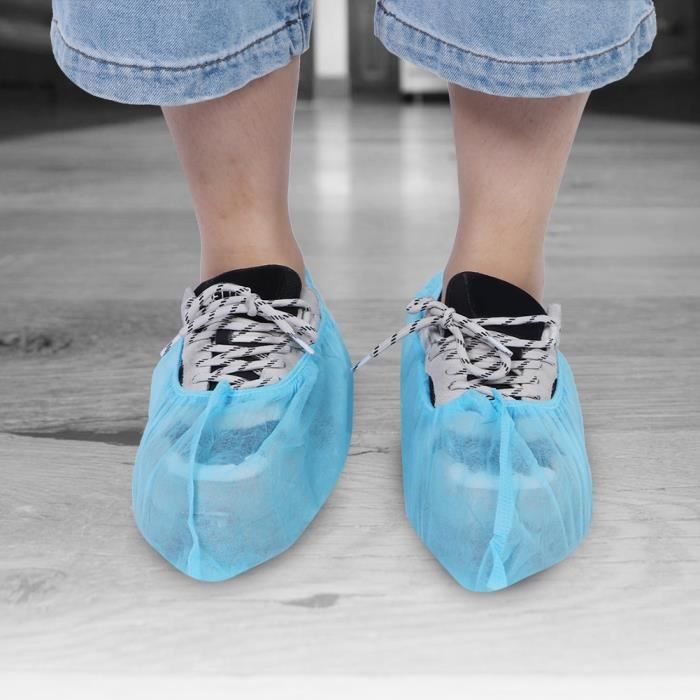 HURRISE Couvre-chaussures anti-poussière 100pcs Couvre-chaussures jetables  non tissés electromenager accessoires Bleu clair - Cdiscount