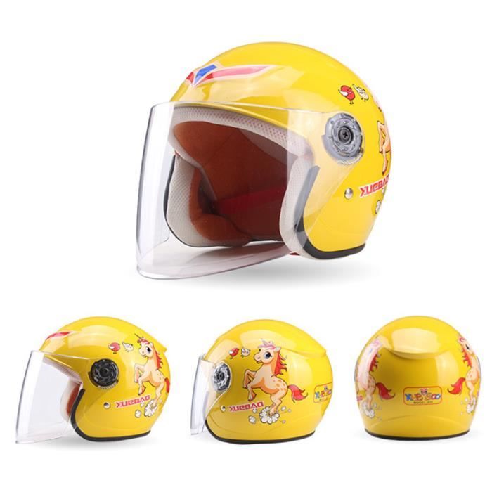 Casque enfant de moto scooter fille garçon quatre saisons casque casque  demi jet dessin anime Unicorne - Cdiscount Auto