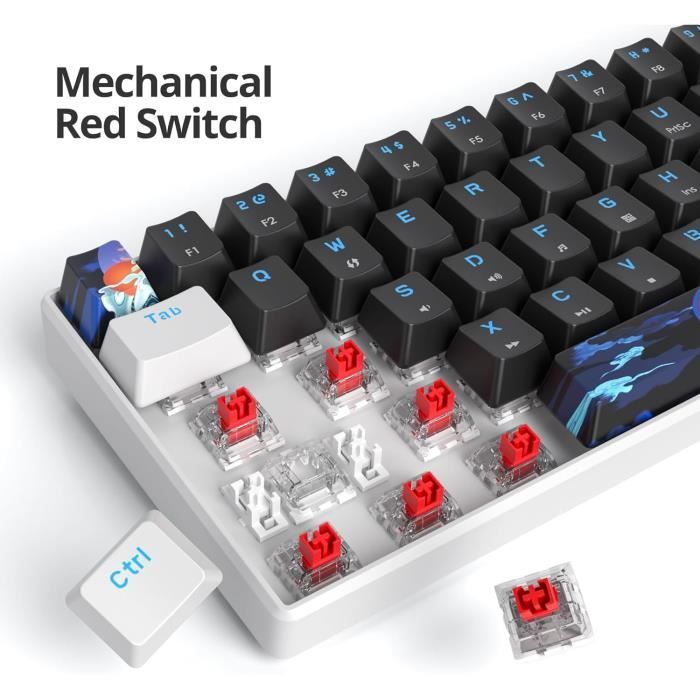 SAL Keycaps Capuchons De Clavier Mécanique, Sensation De Main Confortable 104 Touches Pour La