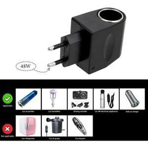 Compatible Appareils Auto Adaptateur Allume-cigare 220V Vers 12V - Parfait Pour Frigo Voiture Et Compresseur Transformateur 12v