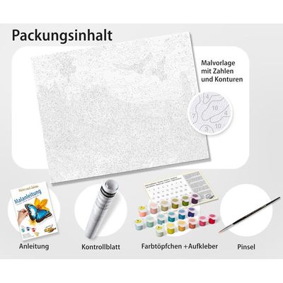Peinture Par Numéros Schipper - Prairie Florale 40x50cm | Kit Complet Avec Peintures Et Pinceaux
