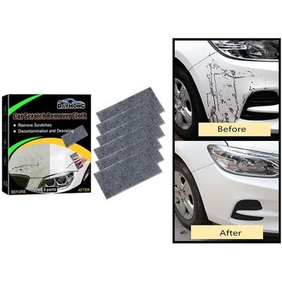 Chiffon Nano Anti-rayures Pour Voiture - Lot De 6, élimine Les Micro-rayures Et Redonne De L'éclat