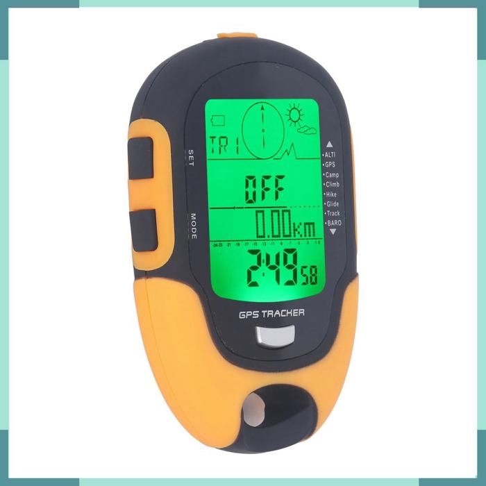 Curvimètre électronique Multifonction – Altimètre, Baromètre, Boussole, Thermomètre, Prévisions Météo – ABS, Bleu, Compact