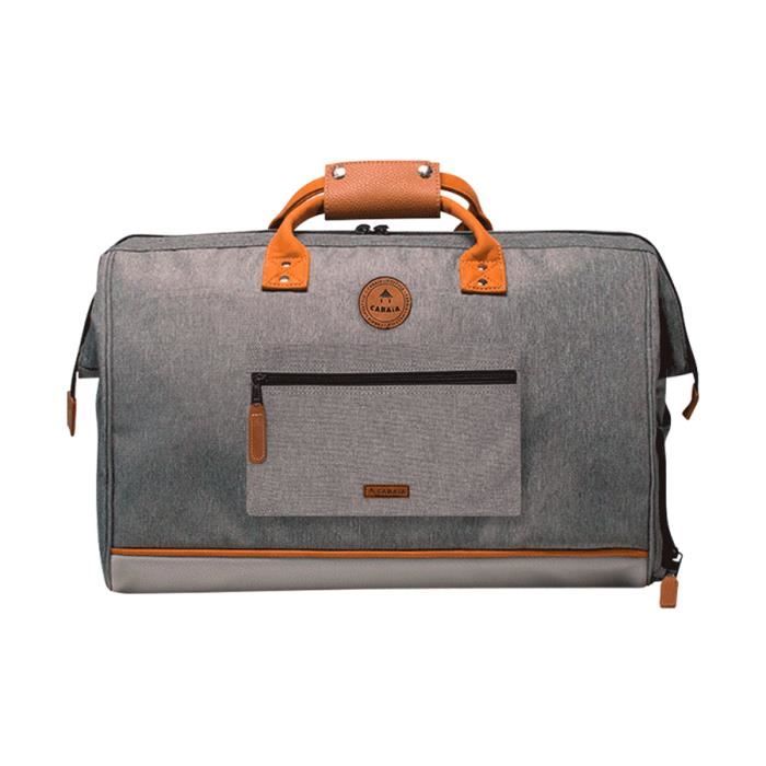 Sac à Dos River Island Gris Et Brun - Toile/Coton - Grande Taille Avec Poche Avant