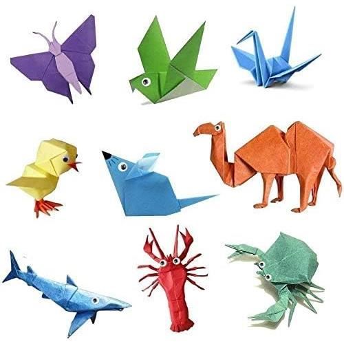 180 Feuilles Papier Origami 20x20 Cm Double Face - 20 Couleurs Vives 70g/m² Pour Créations Artistiques