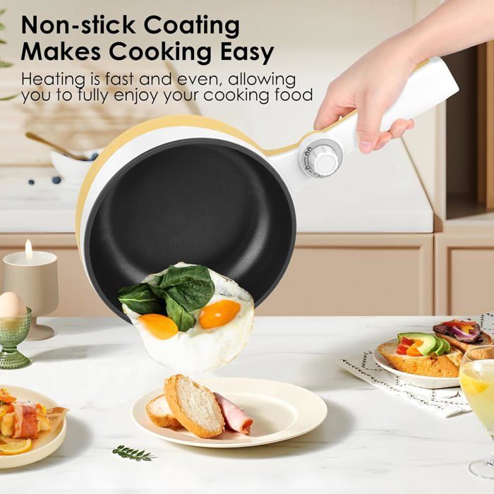 Poêle à Crêpes Anti-adhésive Scoville Neverstick 33x33x5 Cm – Crêpière Portable Avec Poignée Amovible – Idéale Pour Crêpes, Pancakes & Plus