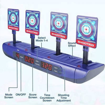 BatdTech Cible électronique Nerf – Score, Son Et Lumière, Réinitialisation Automatique – 3 Cibles – Piles AA Non Incluses – Dès 6 Ans
