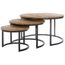 Casa Padrino Ensemble De Table Basse De Luxe Par 3 Naturel Noir