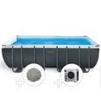 Kit piscine tubulaire Intex Ultra XTR Frame rectangulaire 5,49 x 2,74 x 1,32 m + 10 kg de zéolite + Pompe à chaleur-0