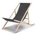 Izrielar Chaise longue pivotante pliante Chaise longue de plage Chaise en bois Gris CHAISE LONGUE - TRANSAT - BAIN DE SOLEIL-0
