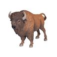 Figurine - PAPO - Bison d'Amérique - Multicolore - 14x9cm-0