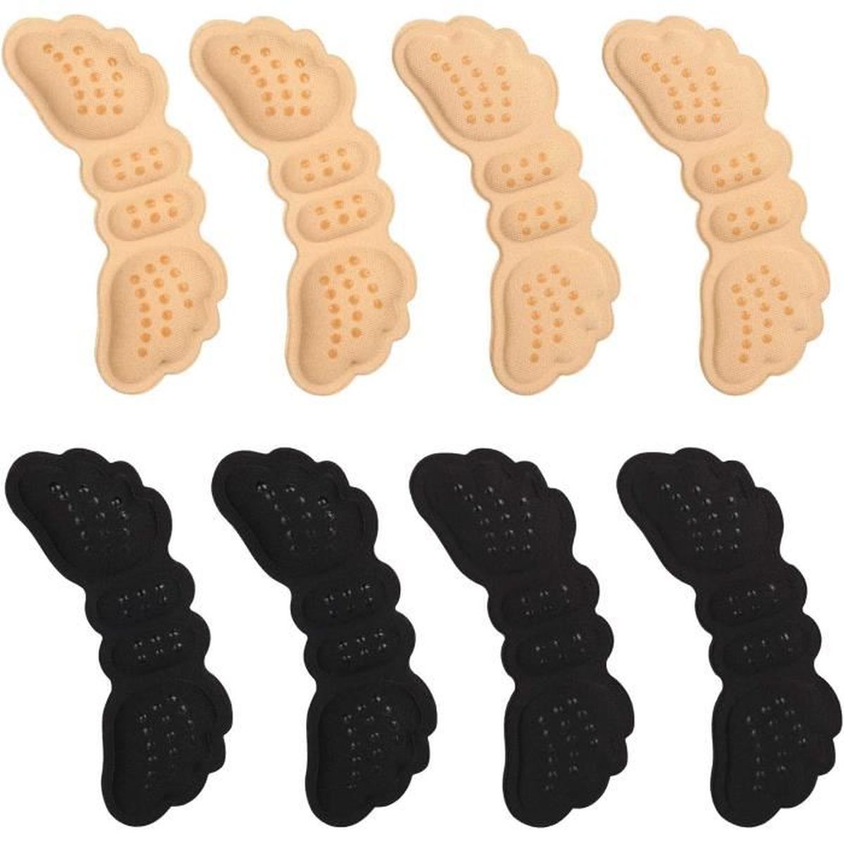Lot De 6 Paires Coussinets Talon AYNKH - Semelles Antidérapantes En Mousse, Plusieurs Couleurs, Pour Chaussures Trop Grandes