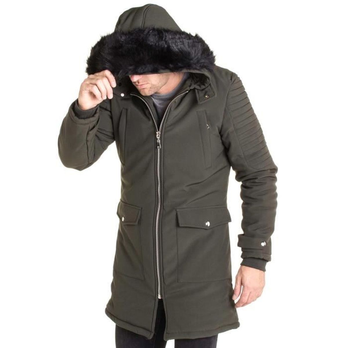 Manteau avec capuche pour homme clearance