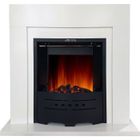 BREAKLING Cheminee electrique blanche à poser effet flammes LED
