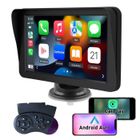 AWESAFE Voiture Carplay sans Fil, Android Auto sans Fil,Airplay, avec 7 pouces HD Écran Tactile, PhoneLink Télécommande