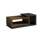 PRICE FACTORY Table basse design collection BERGAME. Coloris gris et chêne foncé. Style design L 120x H 40 x l 60 cm Marron