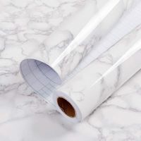 Papier Peint Adhesif Adhesif Mural Cuisine Effet Marbre Épais Papier Imperméable Amovible Rouleau pour Armoire Meuble Bain 40CM X 2M
