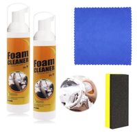 2Pc Foam Cleaner 100ml, Foam Cleaner Mousse Voiture Multifonction Nettoyant Mousse, Portable Nettoyant pour Sièges De Voiture