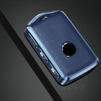 bleu Étui de clé de télécommande de voiture en alliage, style léger, coque Fob pour Volvo XC40 XC90 XC70 S60