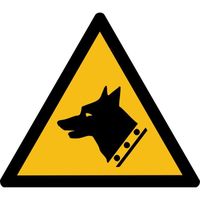 Danger chien de garde - Autocollant vinyl waterproof - L.200mm x H.200mm