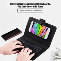 LIO® Housse universelle pour clavier avec clavier Bluetooth sans fil avec support pour téléphones iOS - Android Rentable